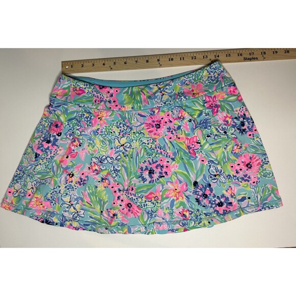 Lilly Pulitzer Aila Skort Amalfi Blue Alligator Isle UPF 50+ M - Picture 3 of 14